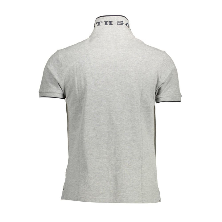 Gray Cotton Polo Shirt