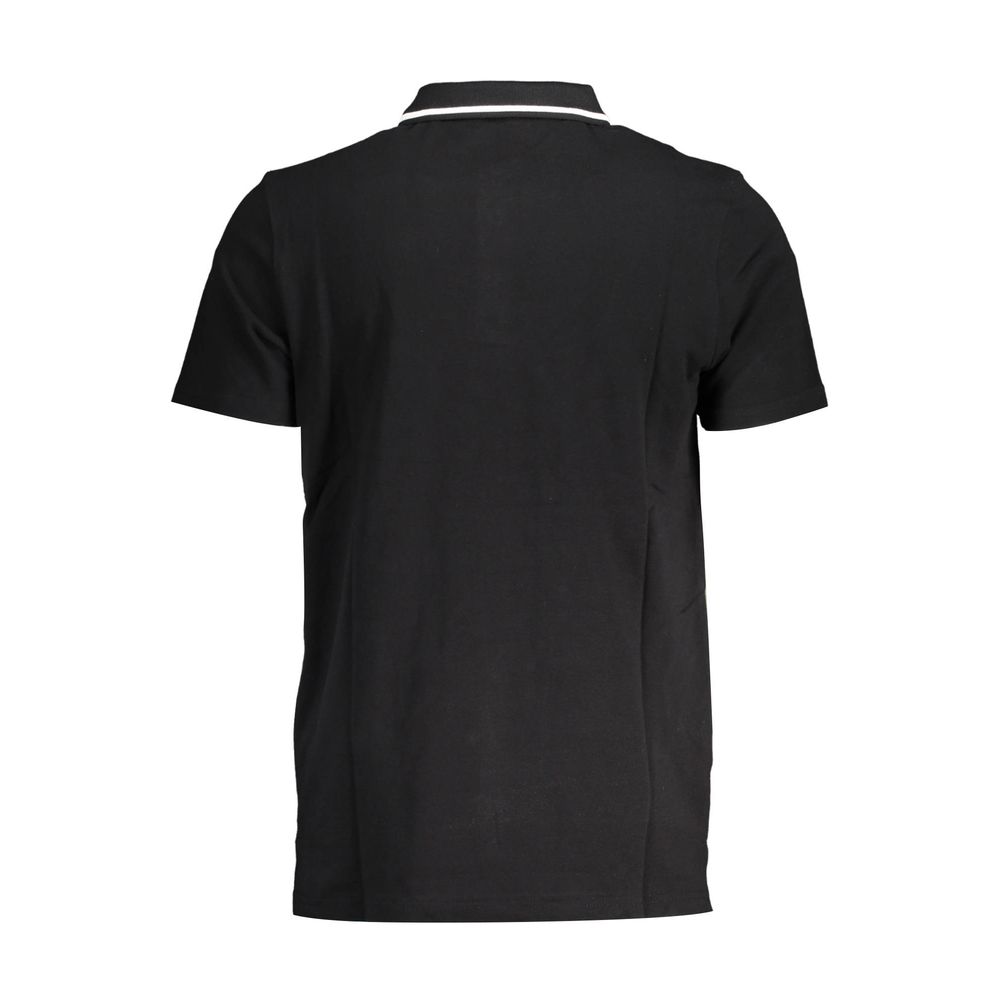 Black Cotton Polo Shirt