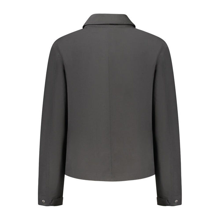 Black Polyester Jackets & Coat