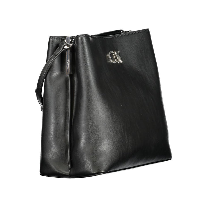 Black Polyester Handbag