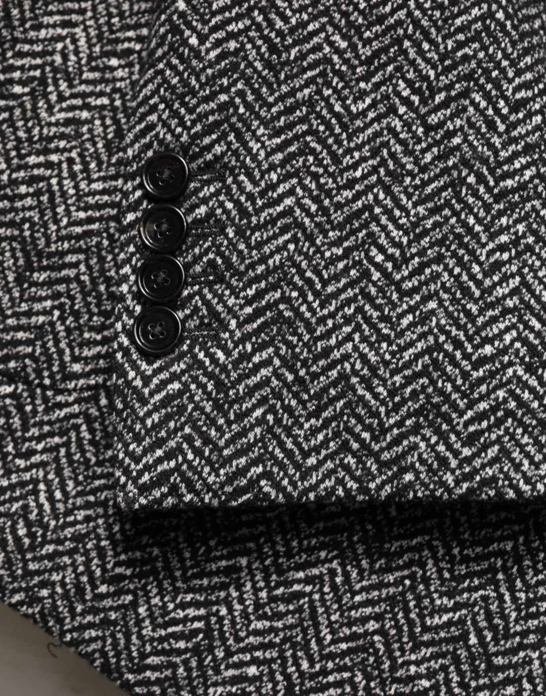 Black White Double Breasted Men Suit Blazer