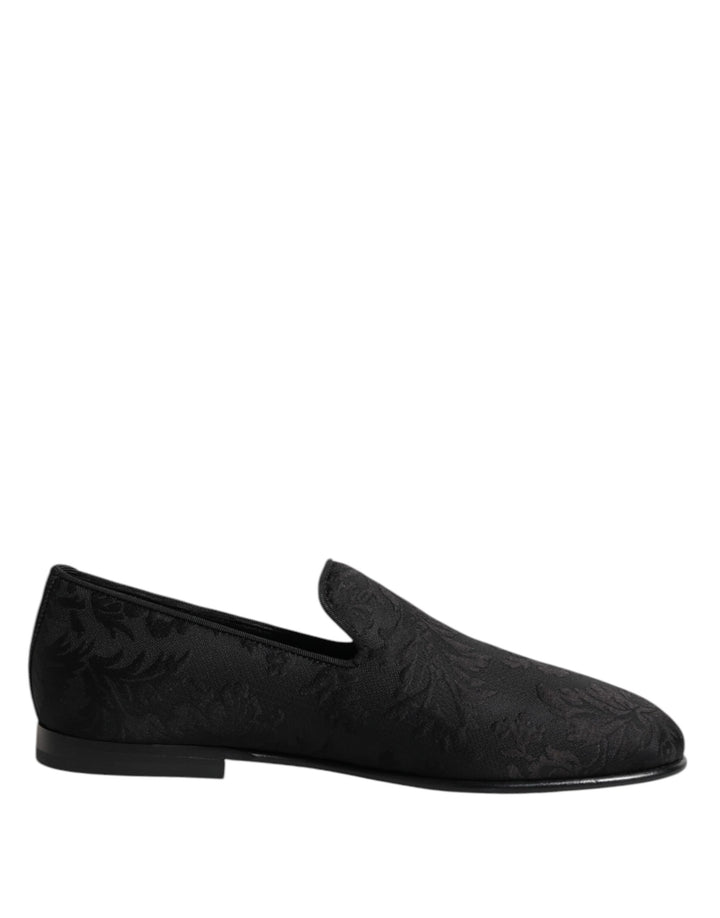 d&g men's dress shoes Dolce & Gabbana Black Leather RUNWAY POSITANO Crystal Derby Men Proudly made in Italy Dolce & Gabbana Black Floral