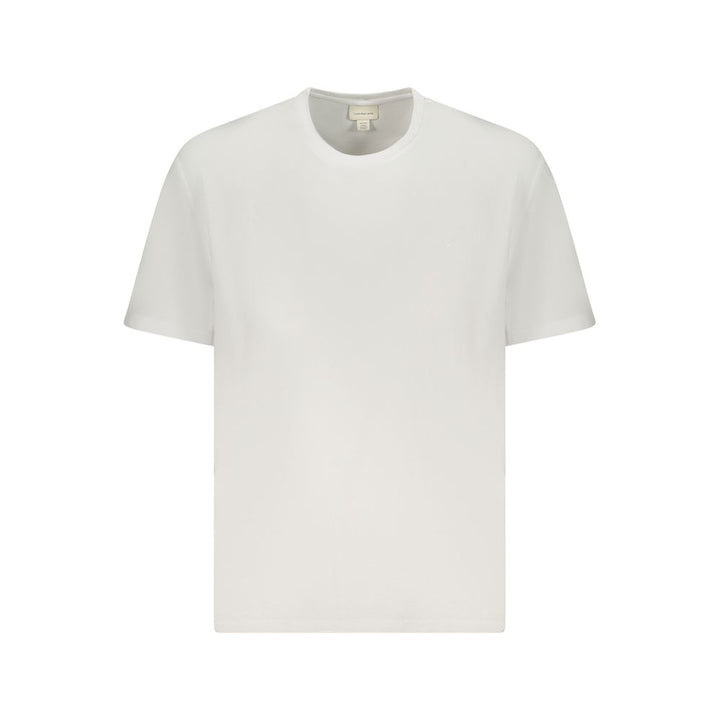 White Cotton Men T-Shirt