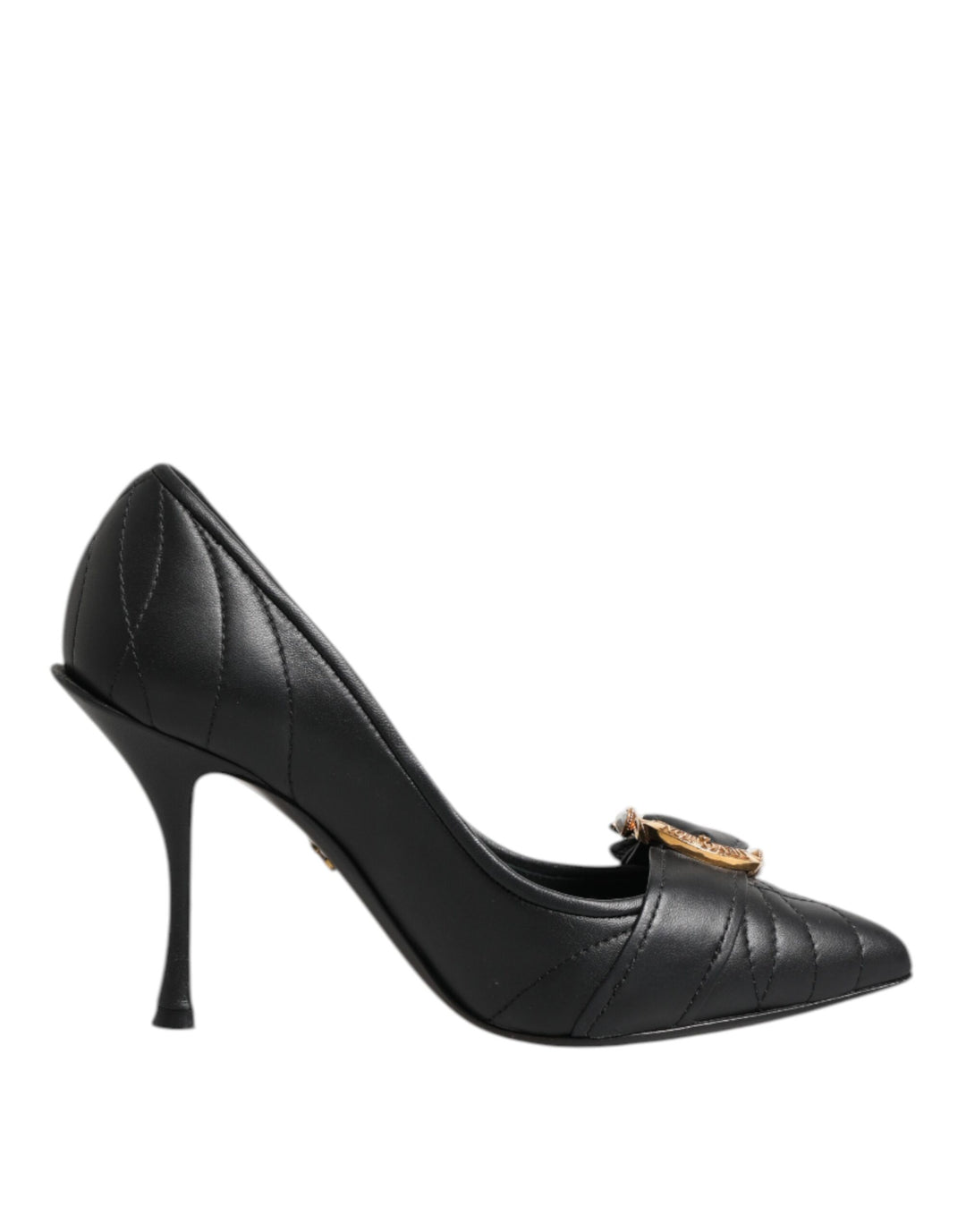 Black Devotion Leather Heels Pumps Shoes