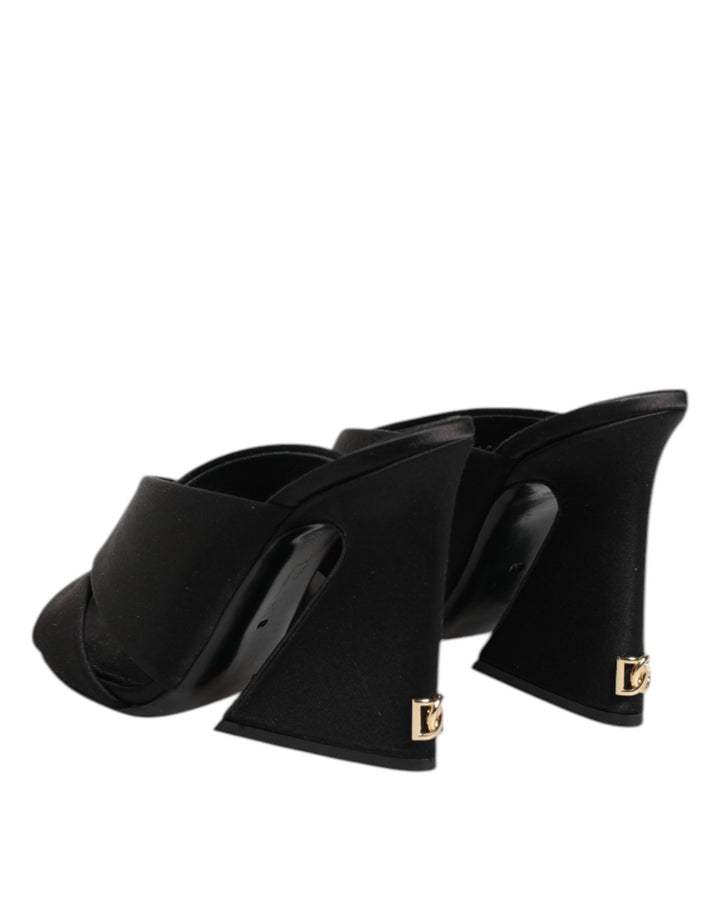 Black Keira Baroque High Heel Sandals Shoes