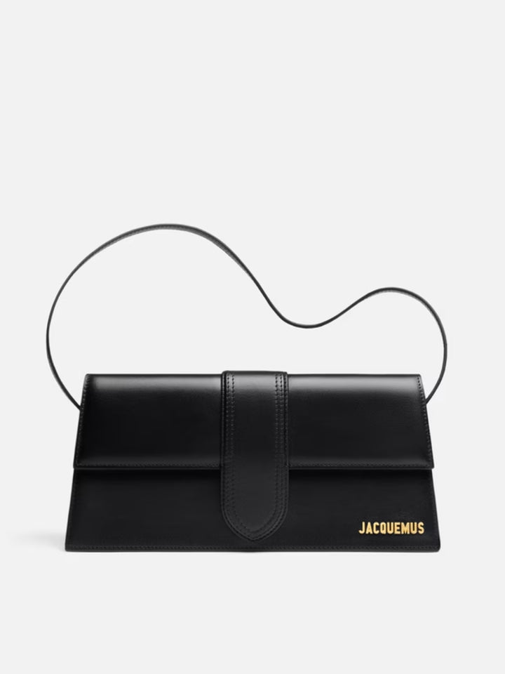 Jacquemus Black  leather Le Bambino Long