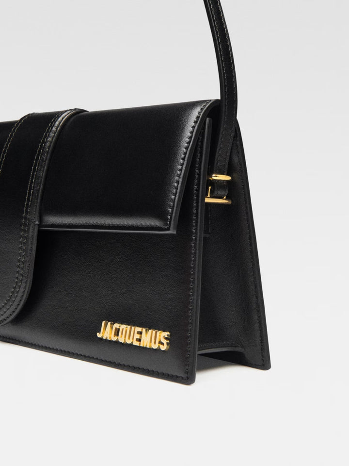 Jacquemus Black  leather Le Bambino Long
