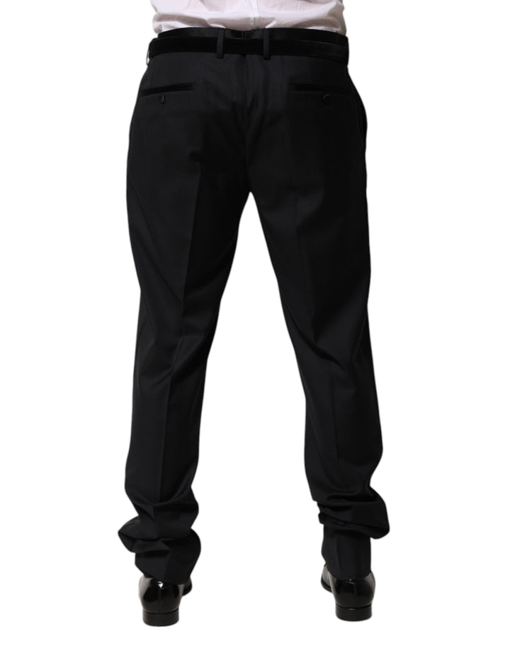 Black Wool Men Formal Dress Trouser Pants