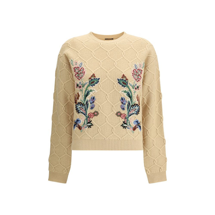 Floral embroidery Sweater