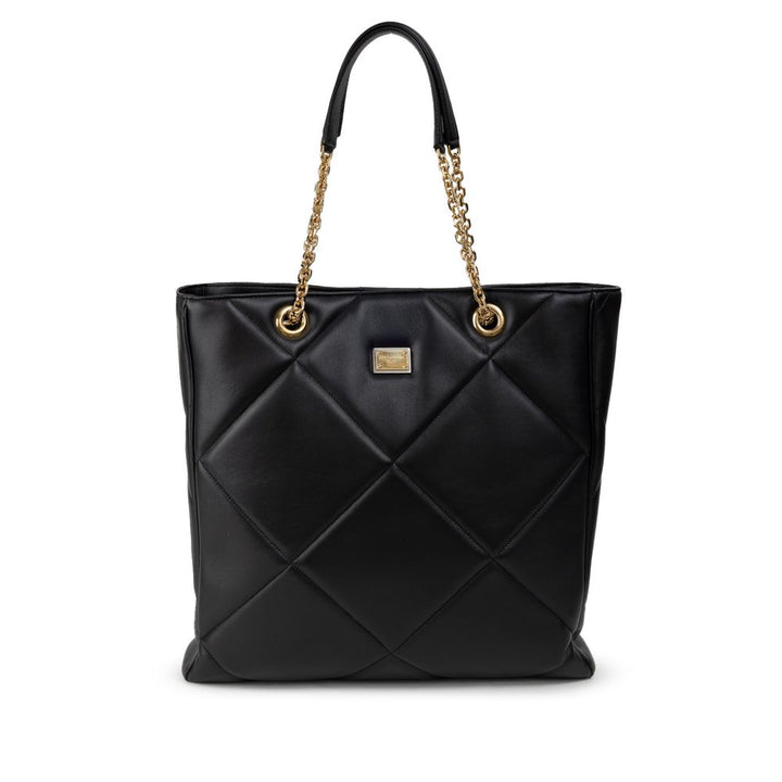 Black Leather Tote Bag