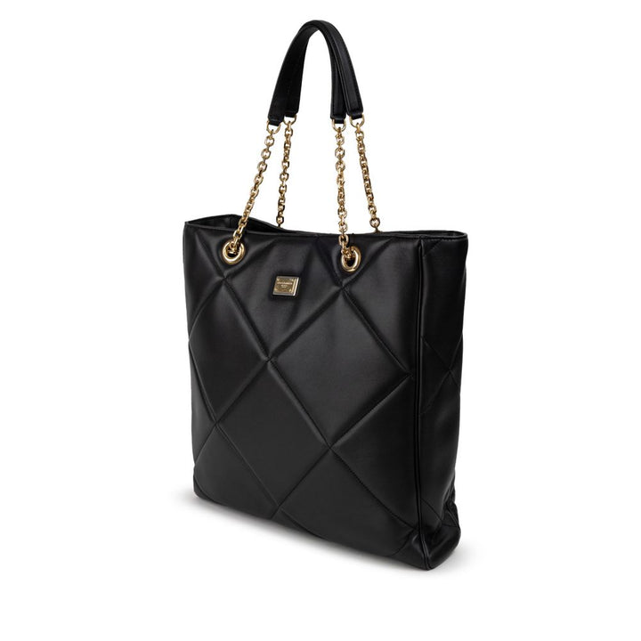 Black Leather Tote Bag