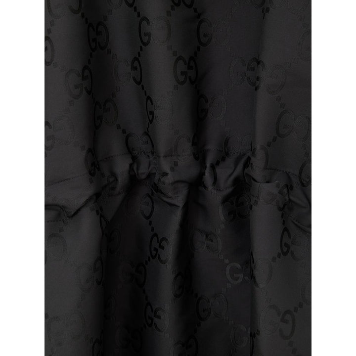 Black Polyester Trench Coat