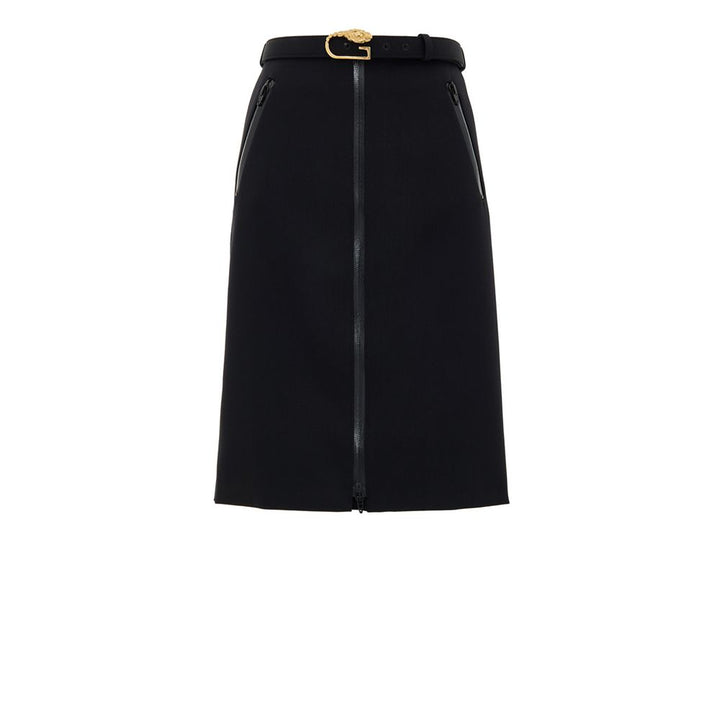 Black Wool Skirt