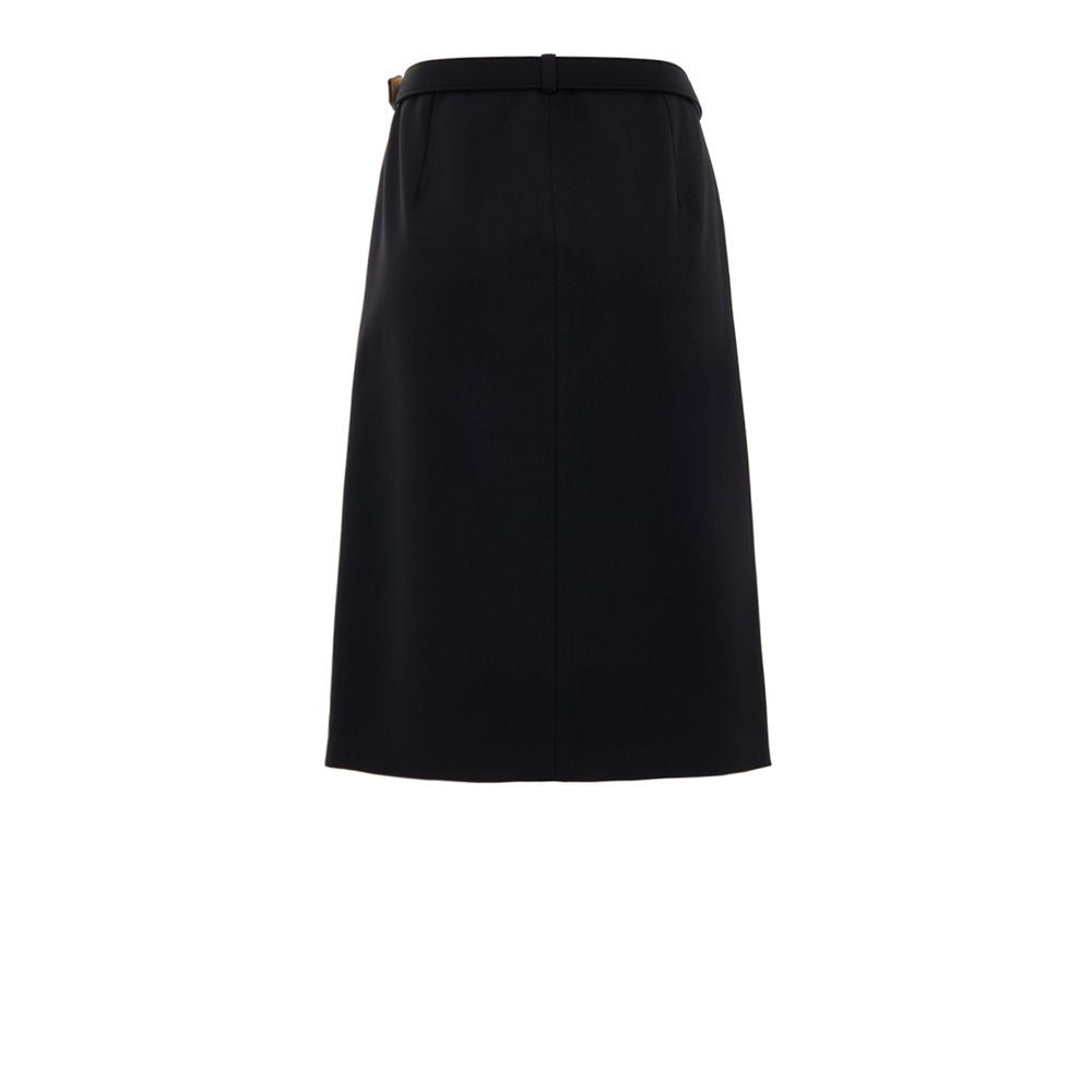 Black Wool Skirt