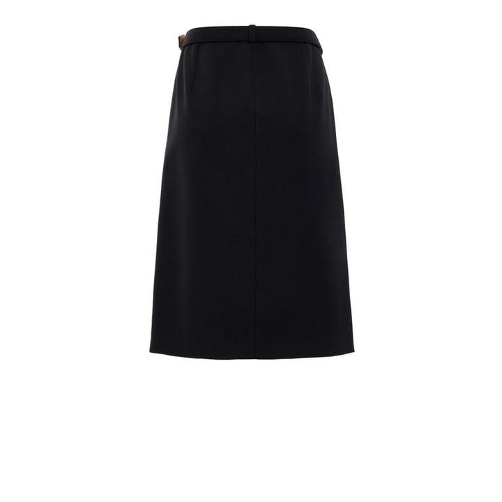 Black Wool Skirt