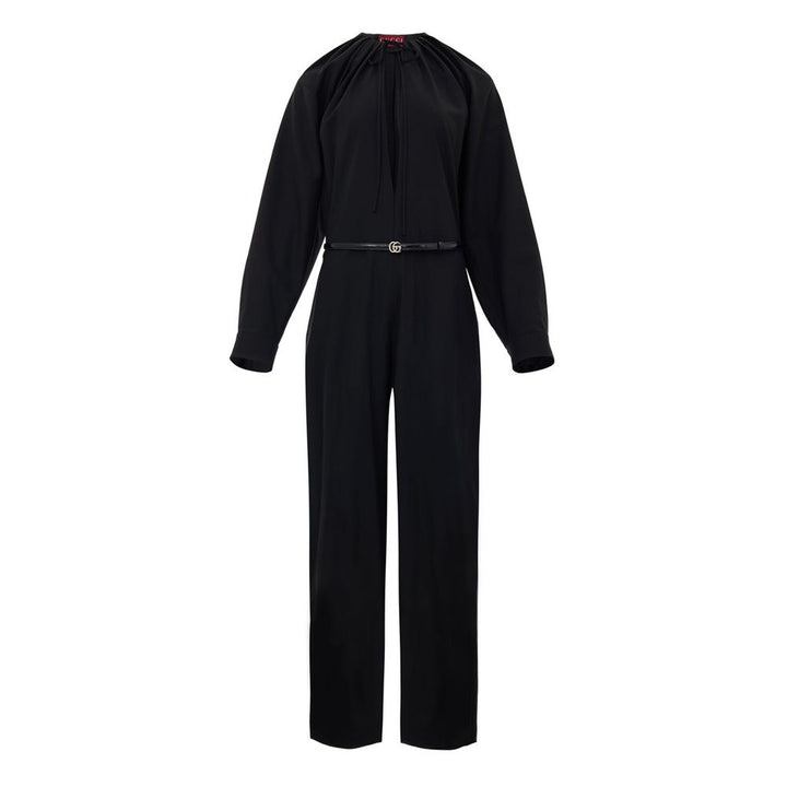 Black Wool Jumpsuit