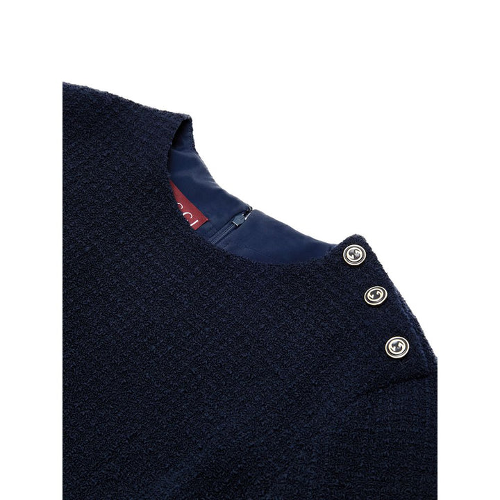 Navy Blue Wool Short