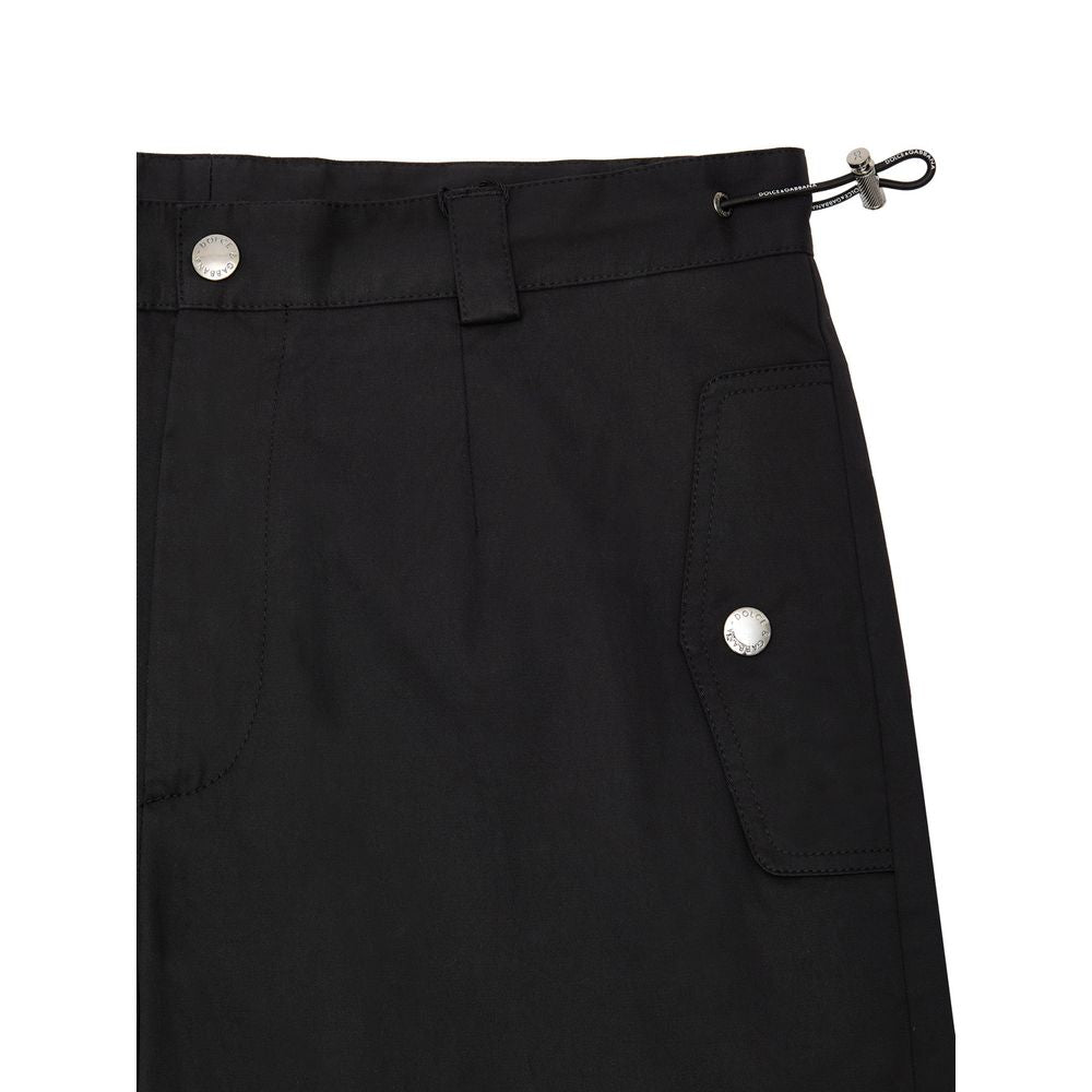 Black Cotton Cargo Pant