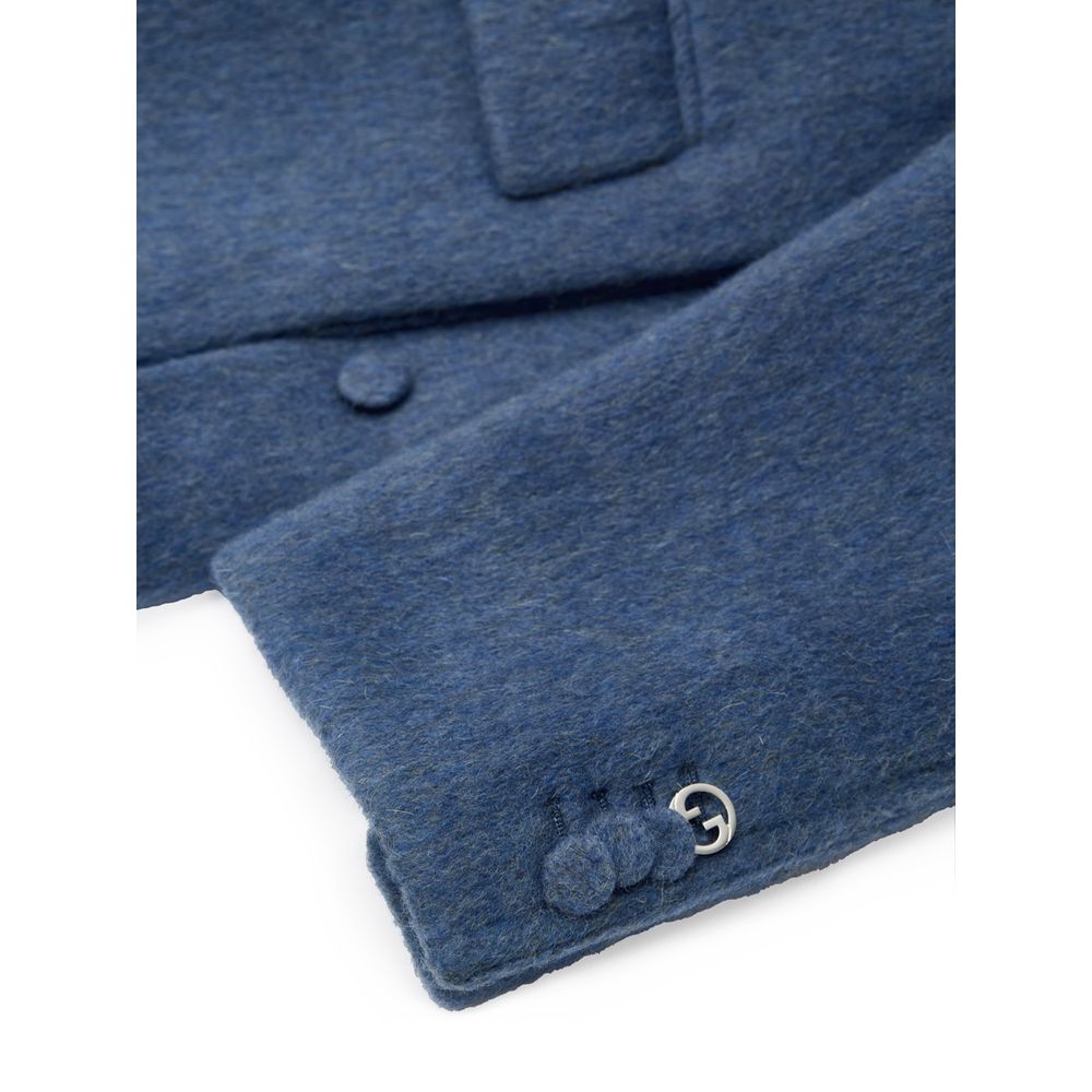 Light Blue Wool Jackets & Coat