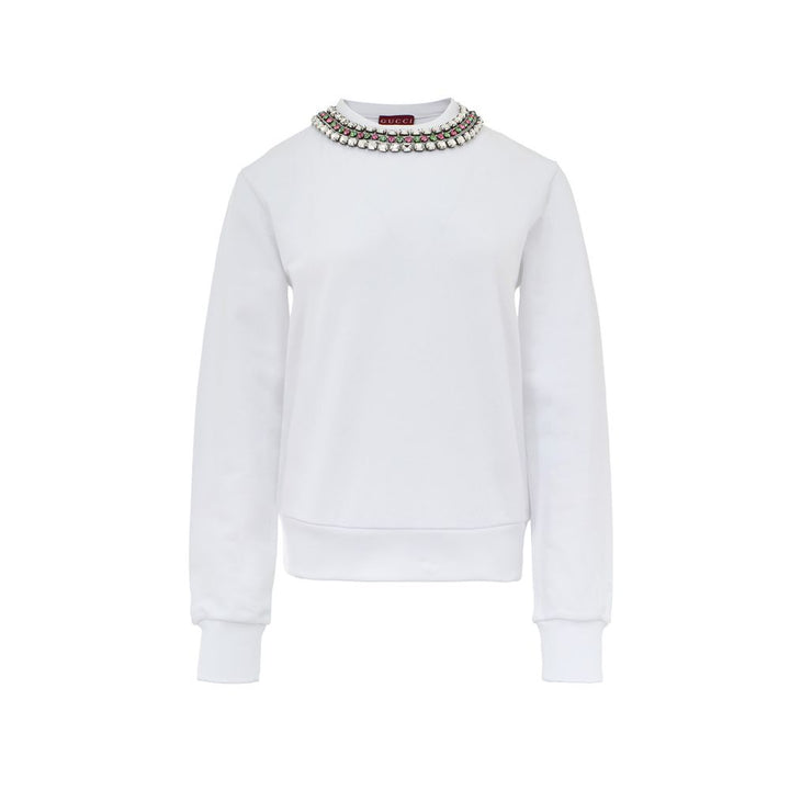 White Cotton Sweatshirt