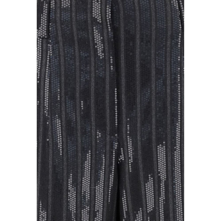 Brunello Cucinelli Gray Fleece Wool Casual Pants