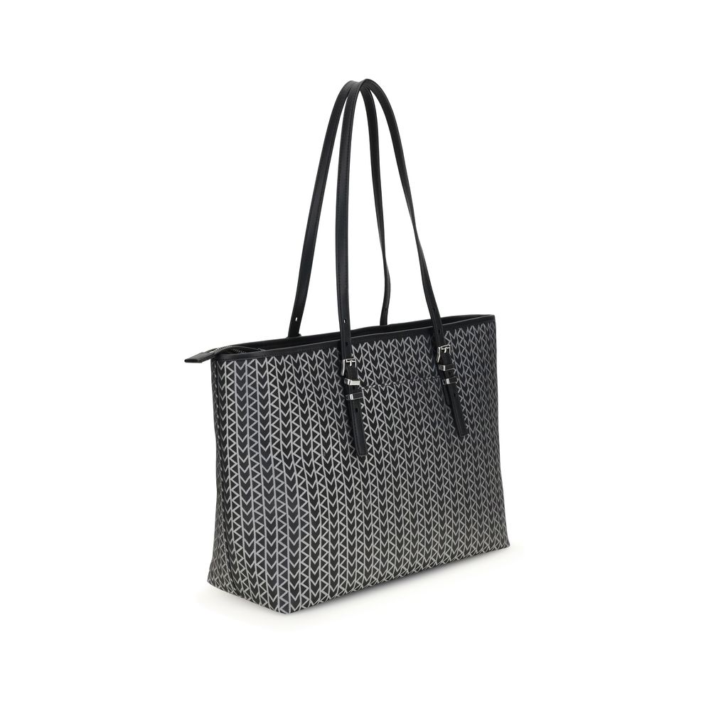 Quinn large jacquard logo Tote Bag