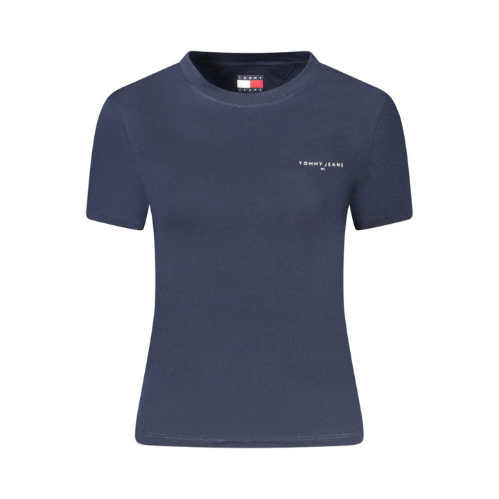 Blue Cotton Women T-Shirt