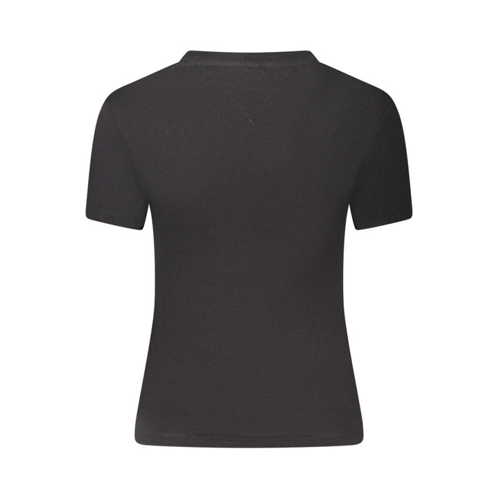 Black Cotton Women T-Shirt