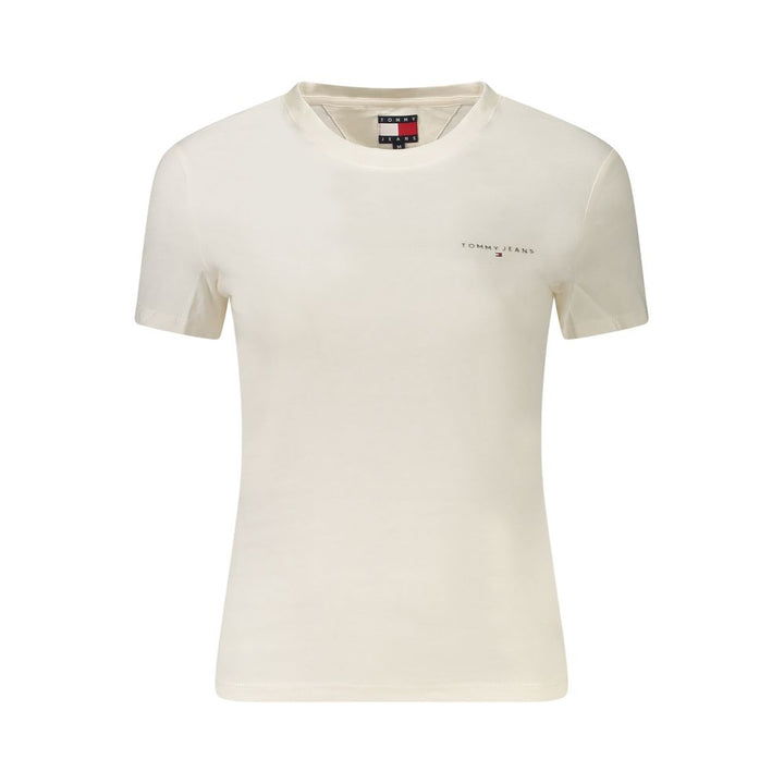 White Cotton Women T-Shirt