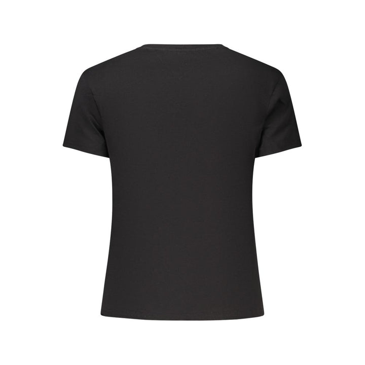 Black Cotton Women T-Shirt