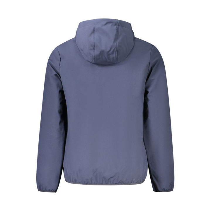 Blue Polyester Men Jacket