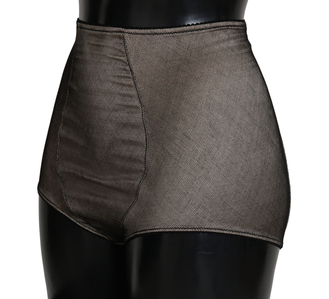 Dolce & Gabbana Bottoms Underwear Beige With Black Net