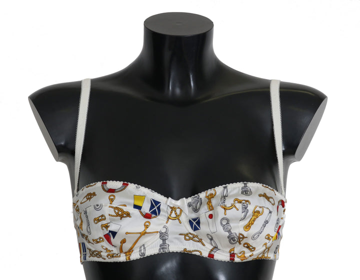 Dolce & Gabbana White Balconcino Sailor Print Underwear