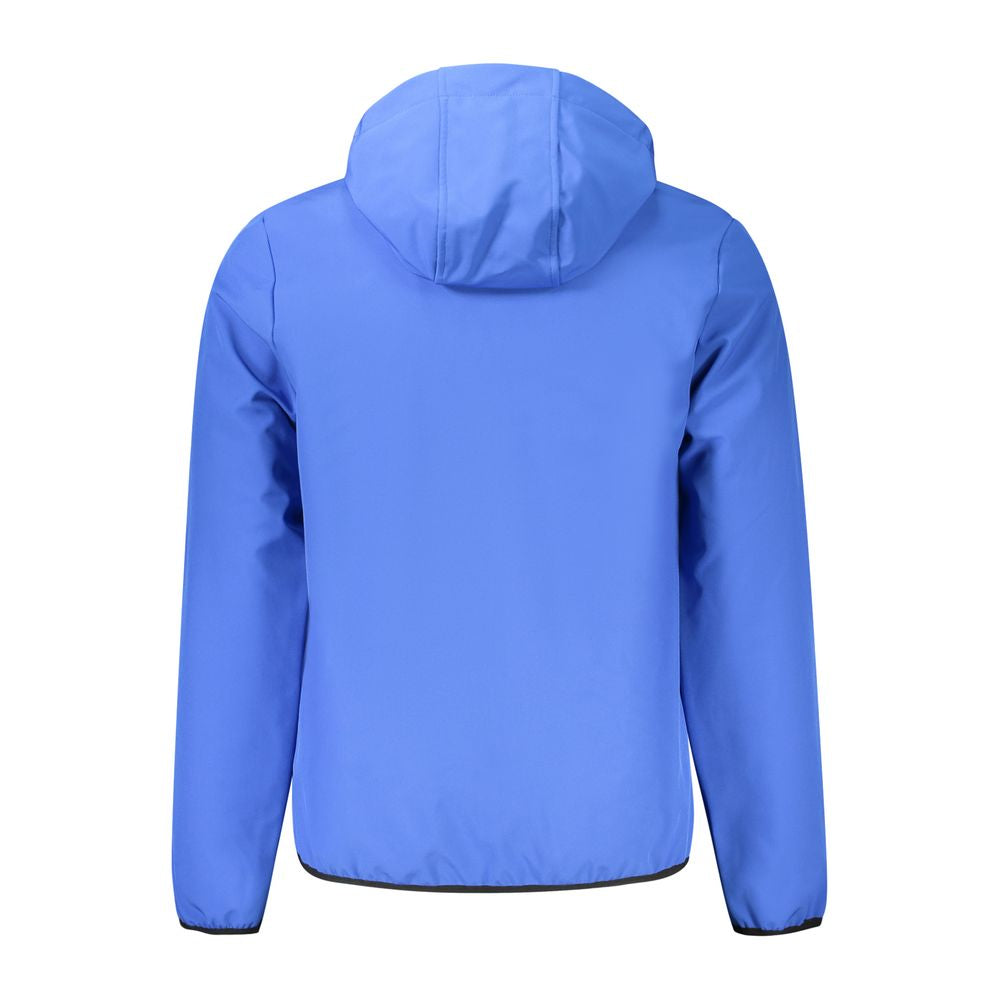 Blue Polyester Men Jacket