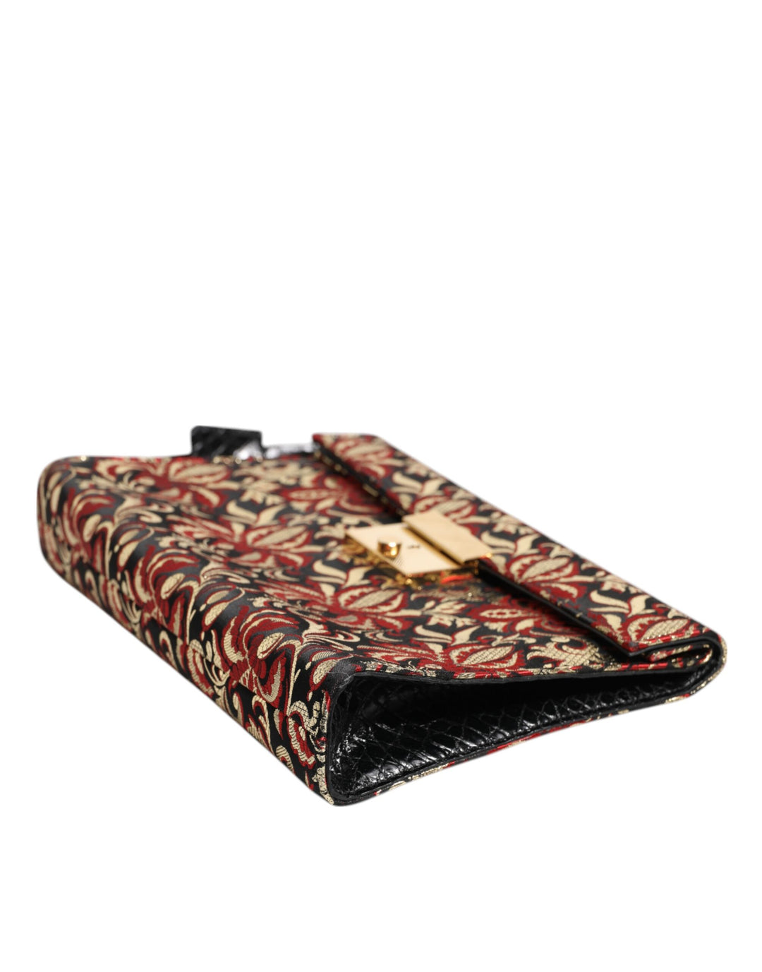 Multicolor Jacquard Floral Document Briefcase Bag