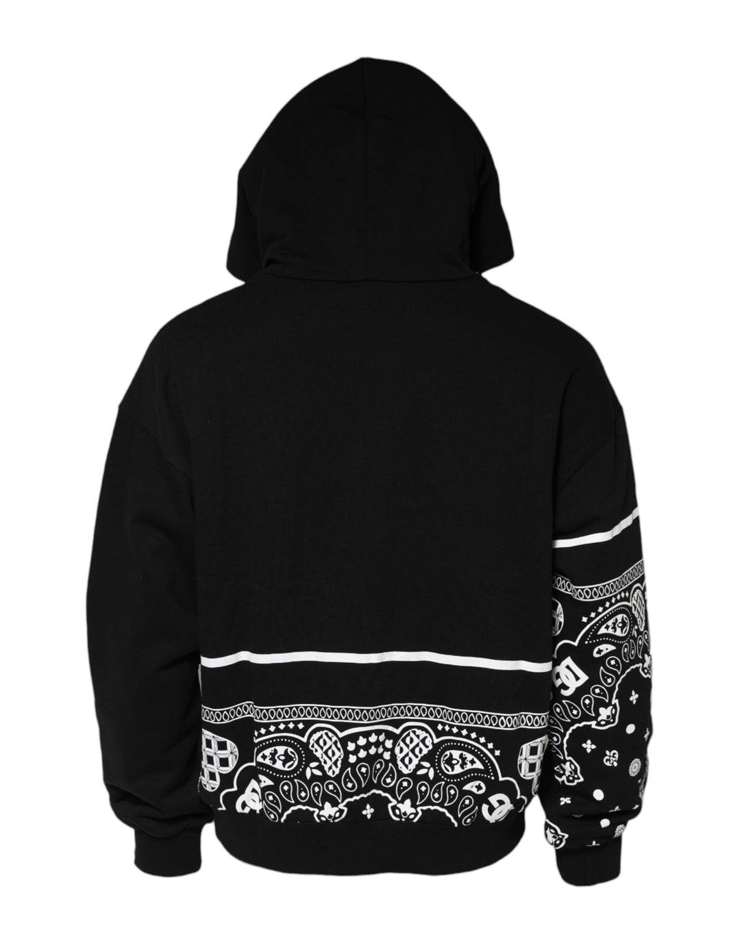 Black Bandana Hooded Men Sweatshirt Sweater