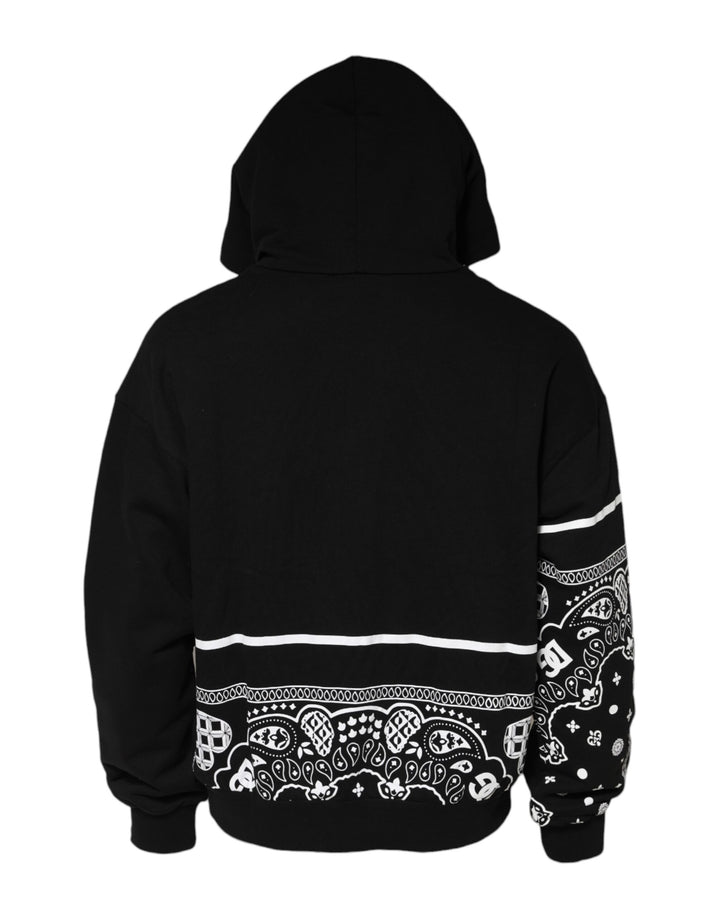Black Bandana Hooded Men Sweatshirt Sweater