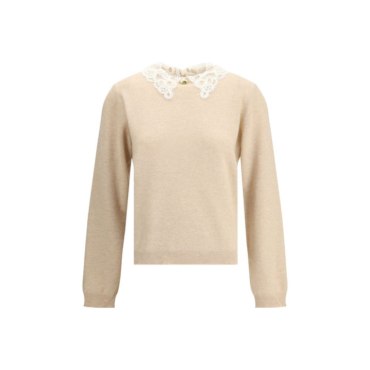 Lace collar Sweater