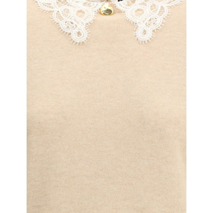Lace collar Sweater