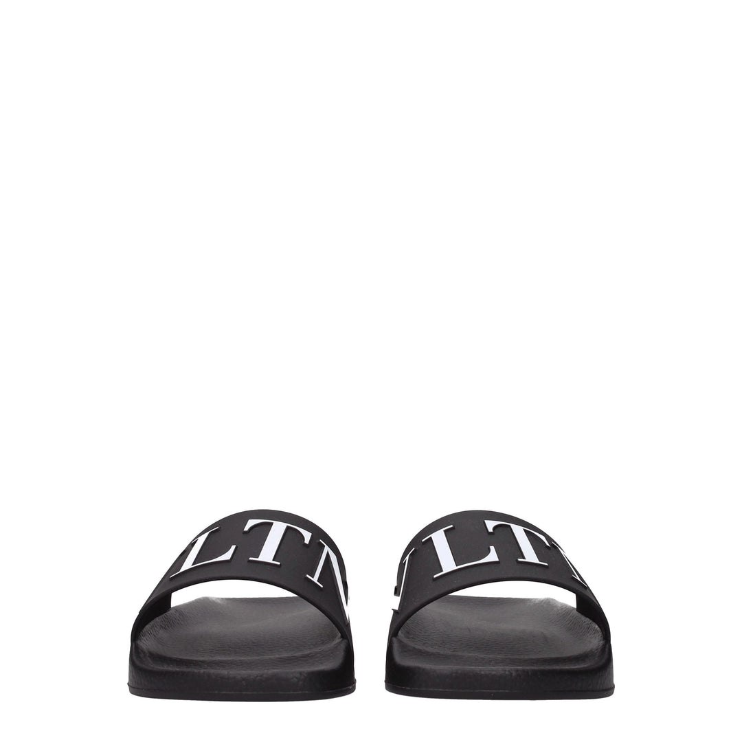 Valentino Garavani Black Cotton Slippers Sandals