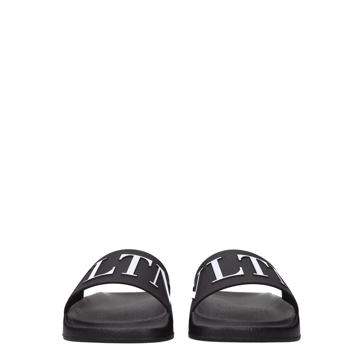 Valentino Garavani Black Cotton Slippers Sandals