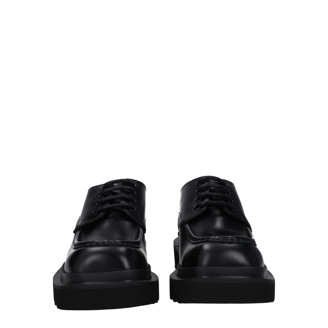 Dolce & Gabbana Black Leather Oxfords And Derbies