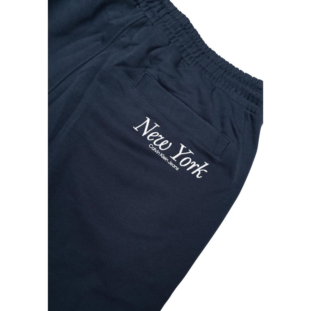 Blue Organic Cotton Joggers Workout Pant