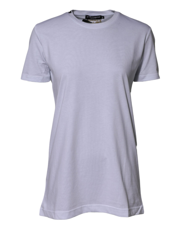 White Cotton Goodluck 2023 Crew Neck T-shirt