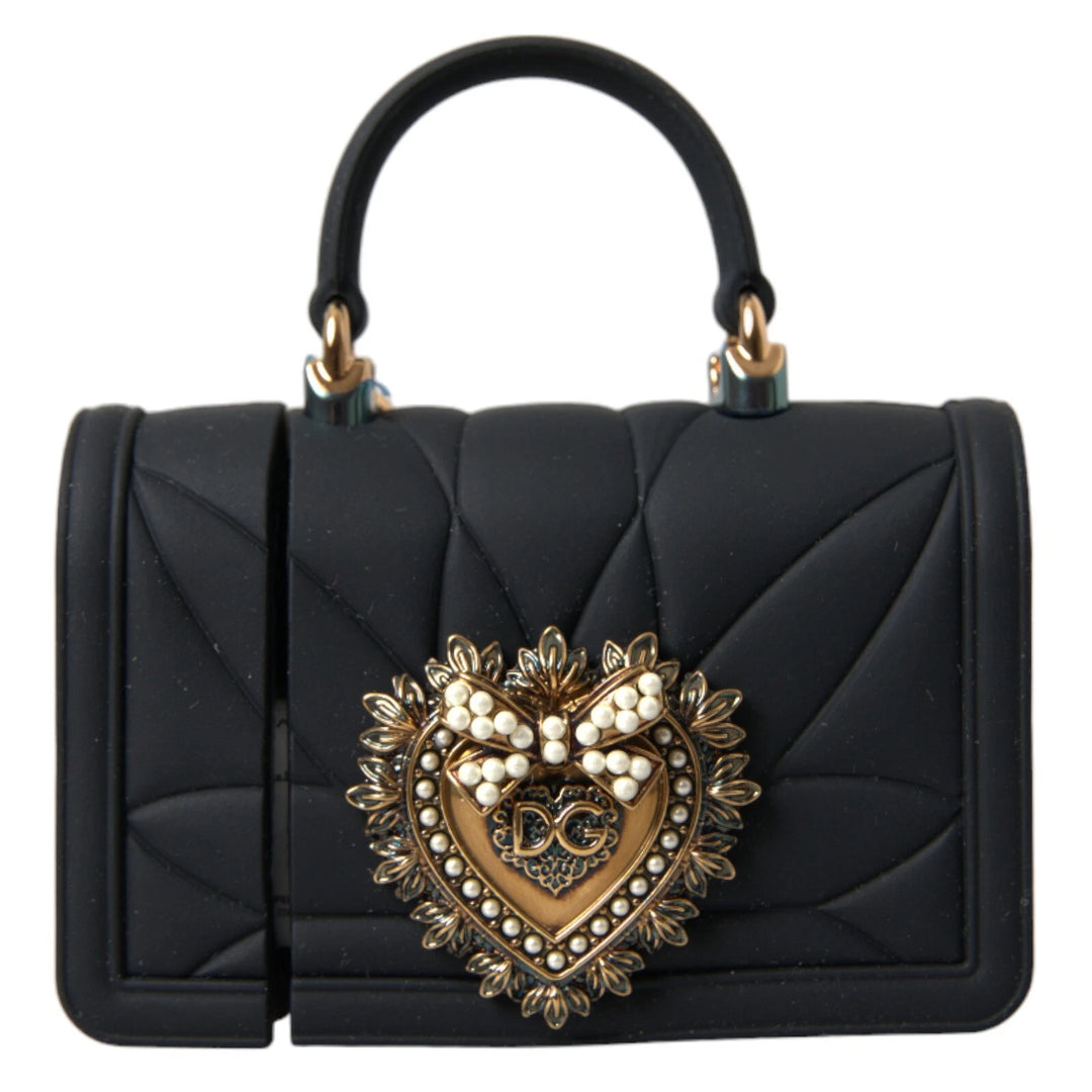 Case Black Silicone Devotion Heart Cover Hand Bag Airpod