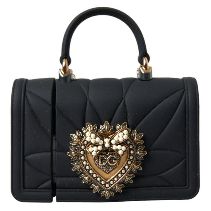 Case Black Silicone Devotion Heart Cover Hand Bag Airpod