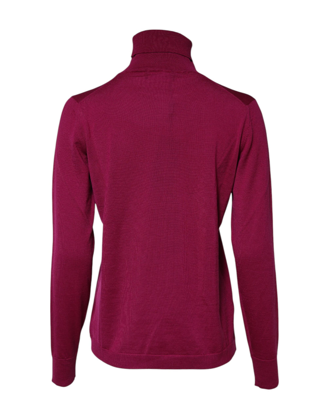 Fuchsia Wool Long Sleeves Turtleneck Sweater