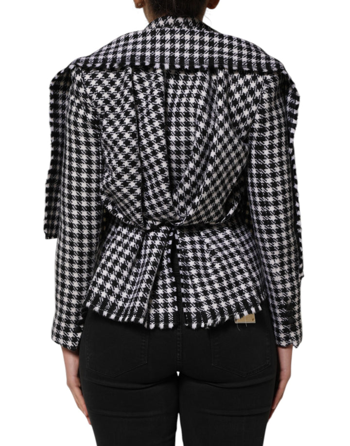 Multicolor Wool Monochrome Patterned Jacket