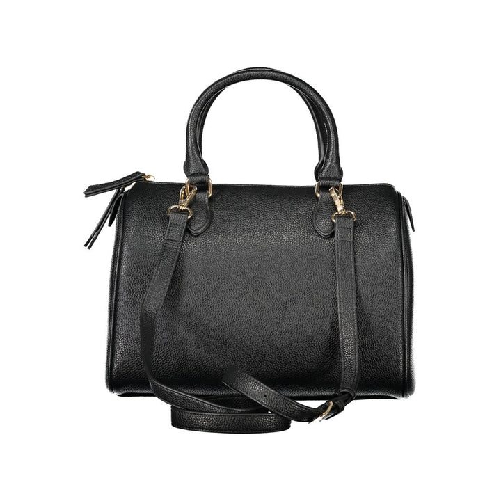 Black Polyethylene Women Handbag