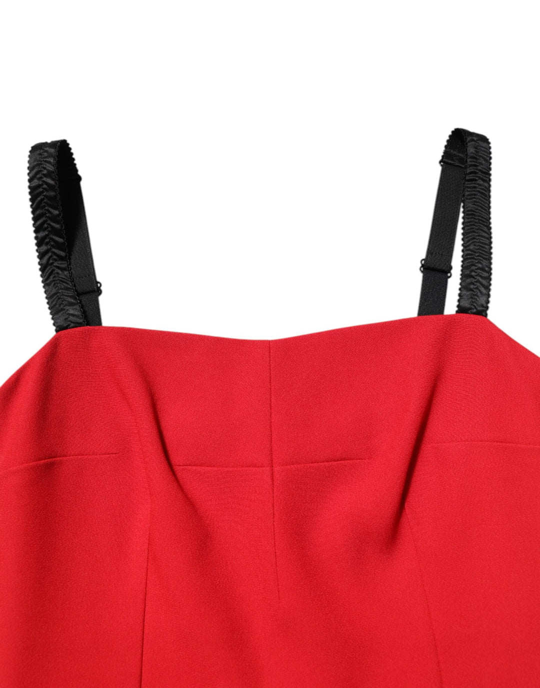 Red Stretch Bodycon Sheath Knee Length Dress